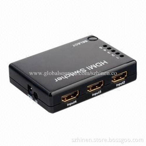 Mini 5 Ports HDMI Switch, High-performance Up to 2.5Gbps